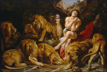  Lion Tableaux - Sir Peter Paul Rubens Daniel dans la fosse aux lions